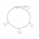 Bracciale da donna in acciaio Luca Barra con ciondoli stella