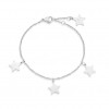 Bracciale da donna in acciaio Luca Barra con ciondoli stella