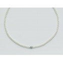 Miluna collana perle con sfera oro bianco PCL1834