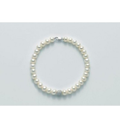 Miluna bracciale perle con inserti in oro bianco PBR1936