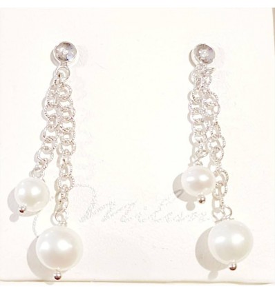 Miluna orecchini perle pendenti PER1065