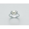 Miluna anello perla e diamanti PLI900