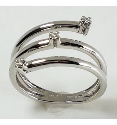 Miluna anello trilogy con diamanti LID1038