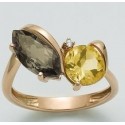 Miluna anello in oro rosè con pietre fantasia LID1884