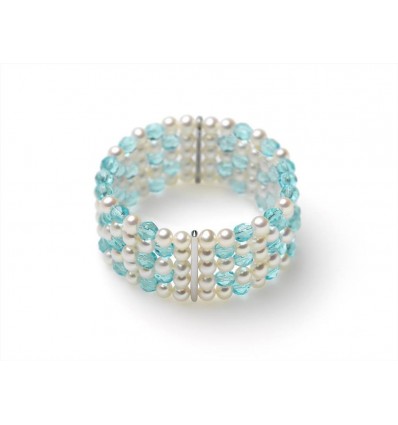 Kiara bracciale in perle e kristal color BR458AG