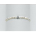 Miluna bracciale perle con sfera in oro bianco PBR893 