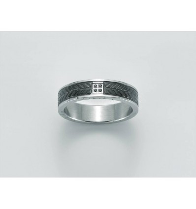Yukiko anello in acciaio con zircone KLID2497M24