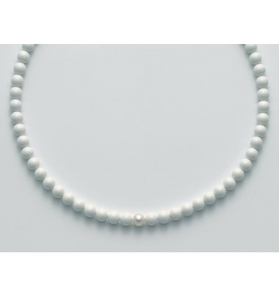 Miluna collana in corallo bianco + perla PCL4442