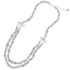 Ottaviani collana con perle grigie e strass 480545