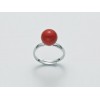 Miluna anello in argento con corallo