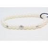 Kioto bracciale perle infilatura elastico con sfere in oro bianco