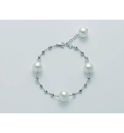Yukiko bracciale in argento perle ed ematite