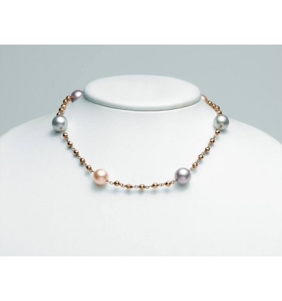 Collana Yukiko in argento rosè e perle di madreperla