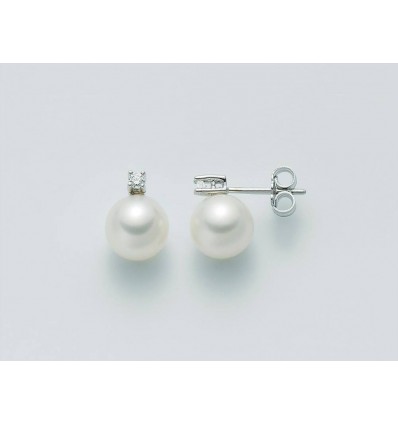 Miluna orecchini perle con diamante PER1777