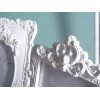 Portafoto Shabby Chic da appoggiare in resina bianca