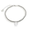 Bracciale in argento a asfere lucide con charm angelo
