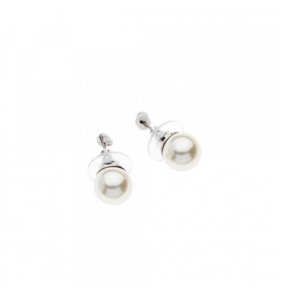 Orecchini con perle di vetro bianche Ottaviani Bijoux