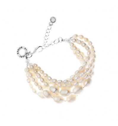 Bracciale in perle coltivate 5 fili con chiusura in metallo Ottaviani Bijoux