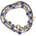 Bracciale con perline blu cristalli e strass Ottaviani Bijoux