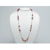 Collana in argento rosè con perle e granuli di corallo rosso Miluna PCL5216M