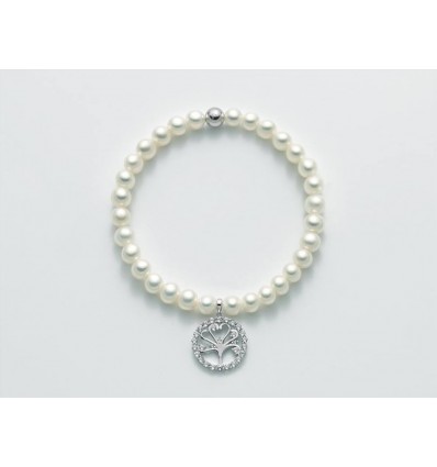 Miluna bracciale perle con centrale in argento PBR2060