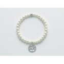 Miluna bracciale perle con centrale in argento PBR2060