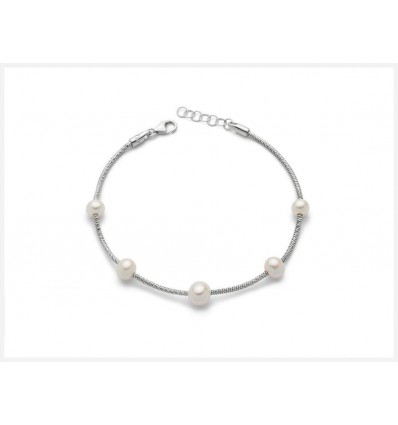 Bracciale da donna Miluna in argento e perle PBR2830