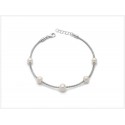 Bracciale da donna Miluna in argento e perle PBR2830