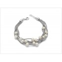 Bracciale da donna Miluna in argento e perle PBR2829