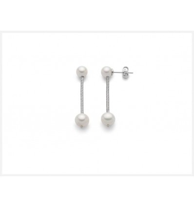 Orecchini in argento e perle pendenti PER2346