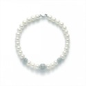 Bracciale perle Miluna con inserti in oro bianco PBR2536