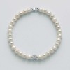 Bracciale perle con sferetta in oro bianco PBR2767 Miluna