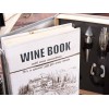 Conf. a libro con 5 accessori per il vino