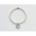 Miluna bracciale perle con centrale in argento PBR2060