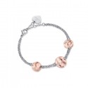 Bracciale donna Luca Barra in acciaio e acciaio rosè BK1840