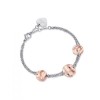 Bracciale donna Luca Barra in acciaio e acciaio rosè BK1840