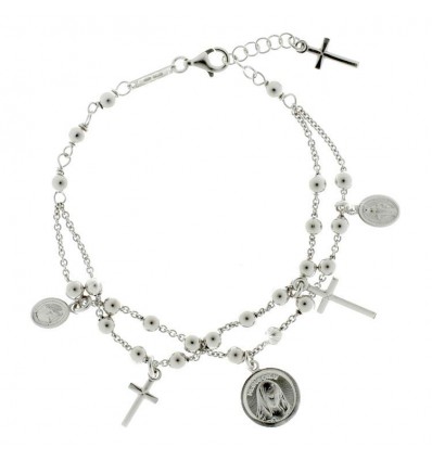 Bracciale da donna in argento a rosario UNO A ERRE