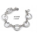 Bracciale da donna in metallo maglia grossa ad anelli