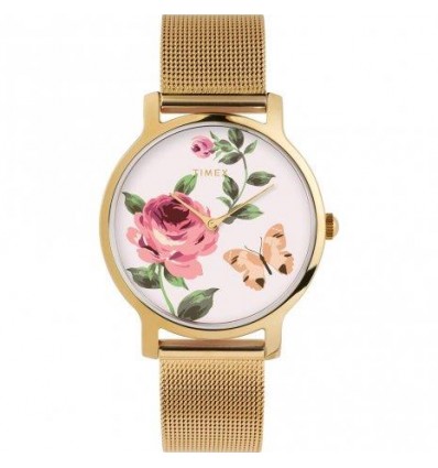 Orologio da donna Timex Full Bloom cinturino mesh rosè 
