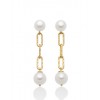 Orecchini perle e argento dorato Miluna PER2512