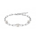 Bracciale in argento con 3 perle Miluna PBR3200