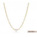 Collana in argento dorato con perla Miluna PCL6021B