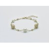 Bracciale in argento dorato con perle Miluna