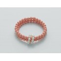 Miluna bracciale in corallo rosa e perle PBR2218
