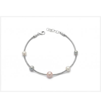 Bracciale da donna Miluna in argento e perle PBR2831