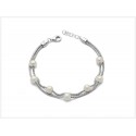 Bracciale da donna Miluna in argento e perle PBR2832